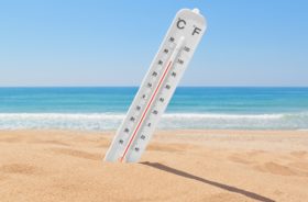 thermometer at the beach